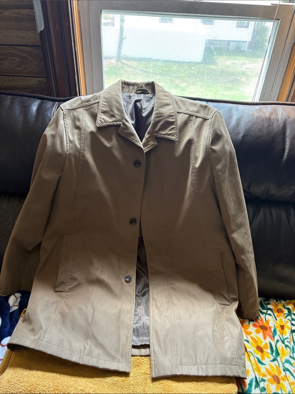 London Fog Men's Tan Single-Breasted Coat